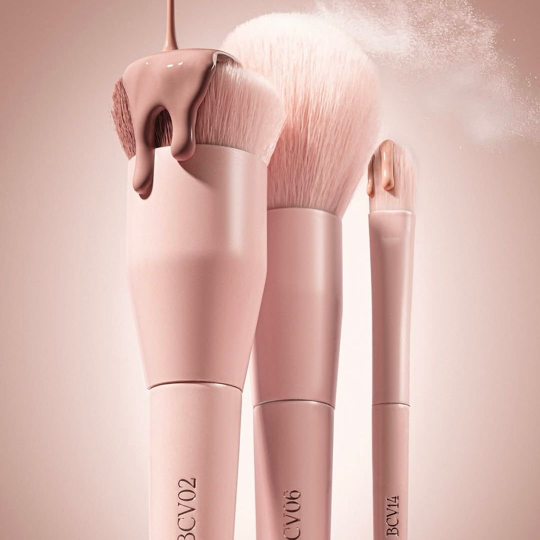 PINK VEGAN BRUSHES BROCHAS VEGANAS